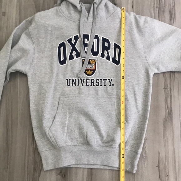 🩶 Oxford University Hoodie Gray Size S - Picture 15 of 17